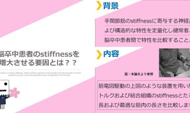 Vol.585.脳卒中患者のスティフネス【stiffness】の筋の硬さを増大させる要因とは？　脳梗塞/脳出血リハビリ論文サマリー