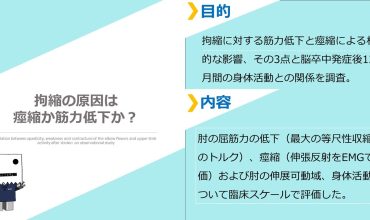 拘縮の原因は痙縮か筋力低下か？