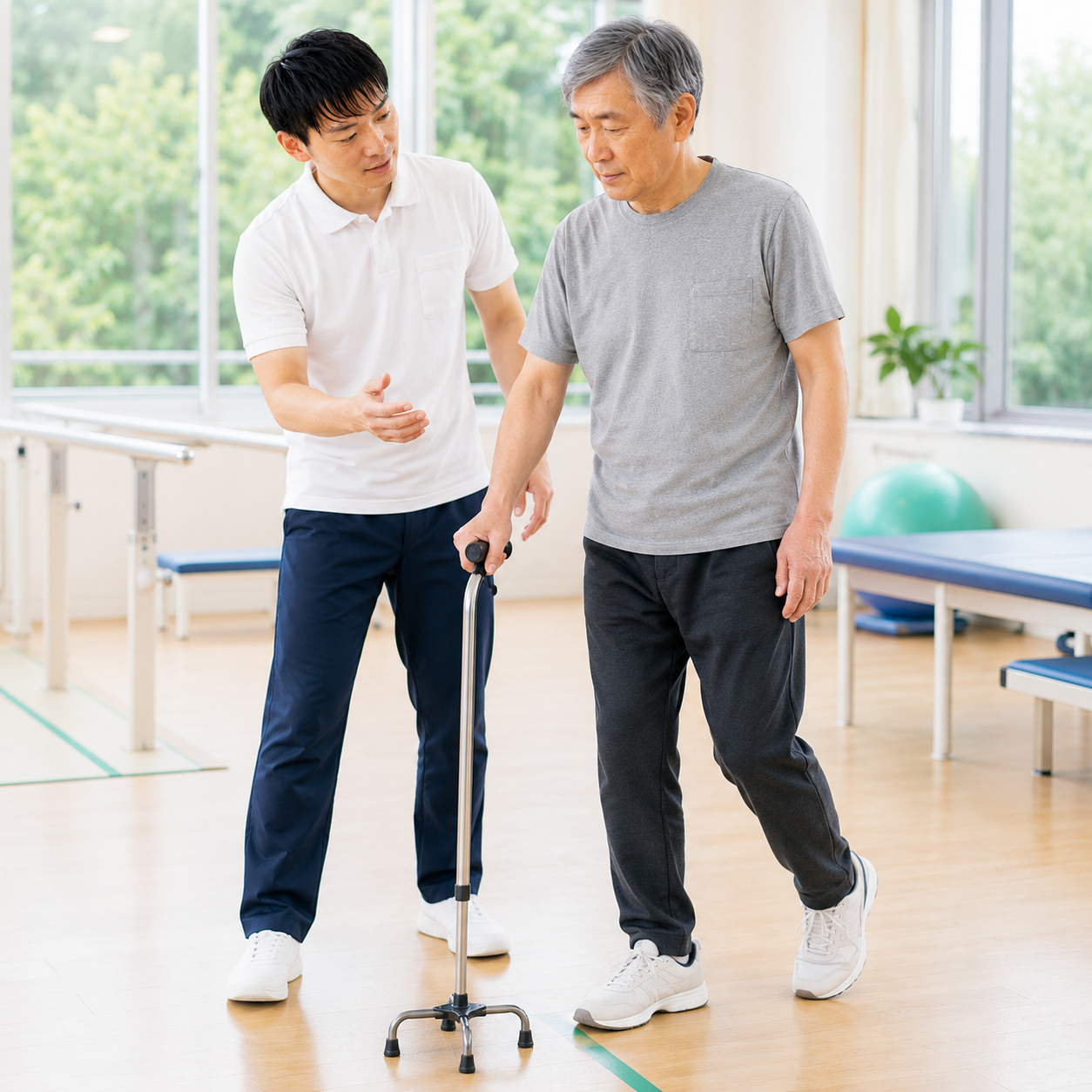 2026年版】脳卒中患者の歩行時の杖の「ライトタッチ」の重要性と正しい