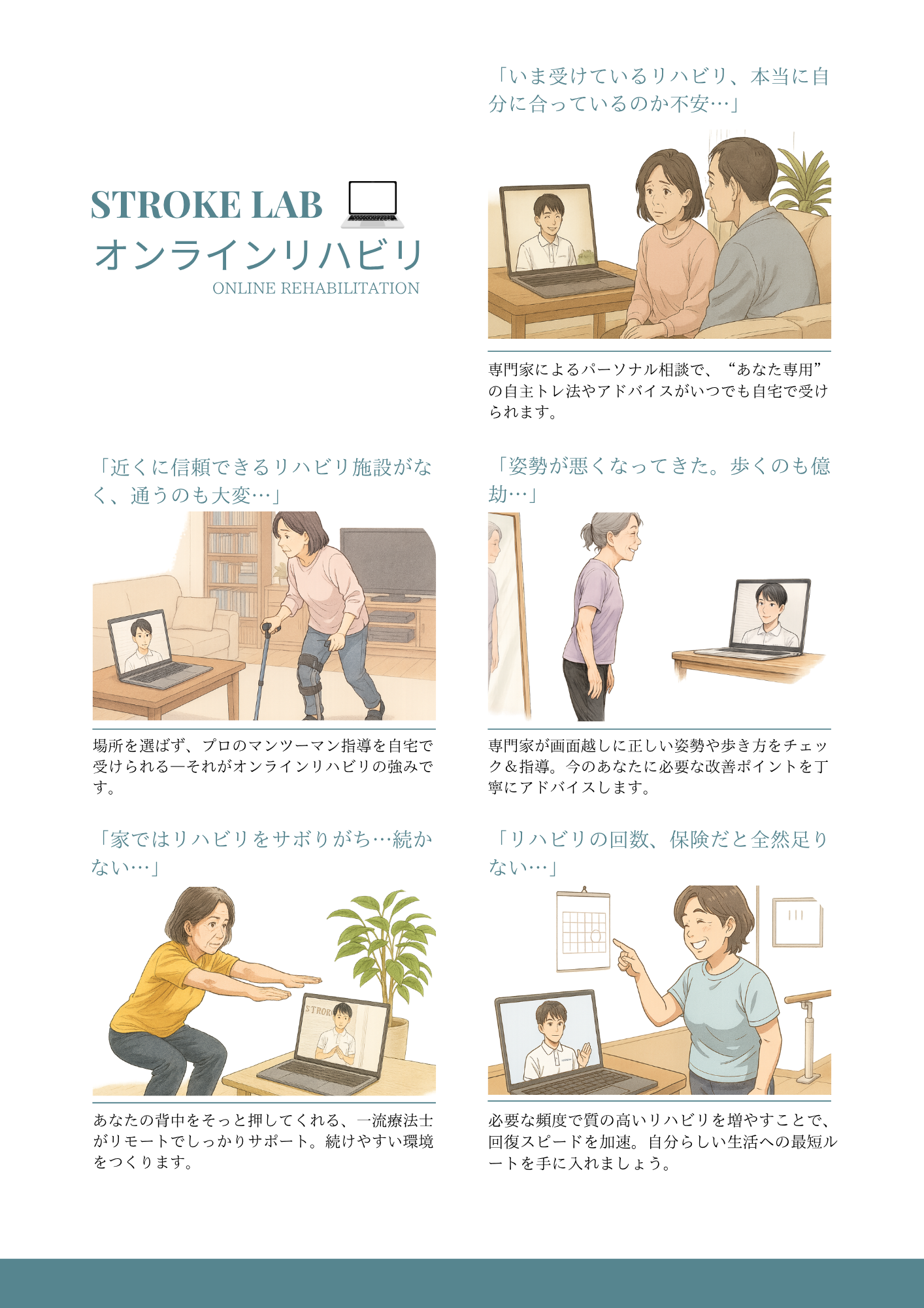 オンラインリハビリ利用に必要なアプリのイメージ
