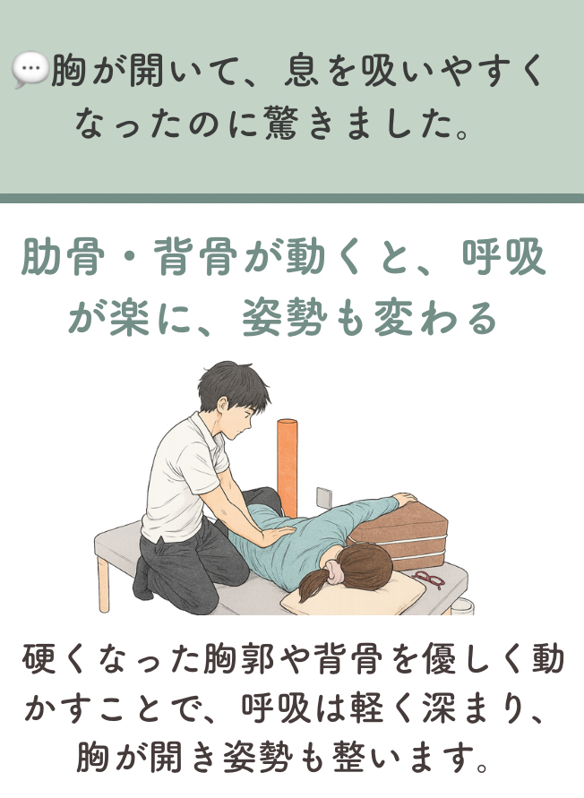 セラピー内容2:胸郭・体幹の連動改善