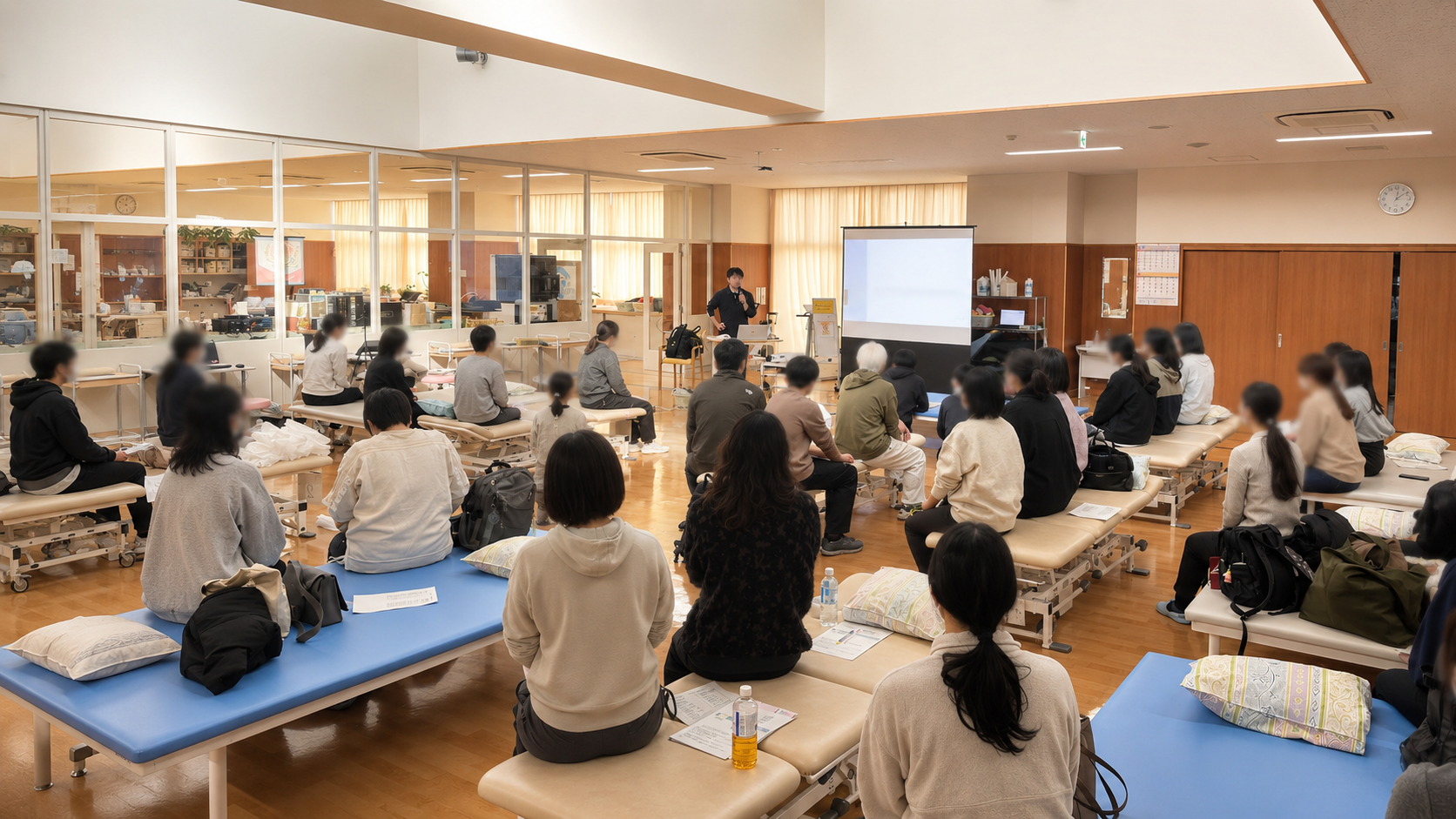 国立病院機構の施設での外部講師の様子