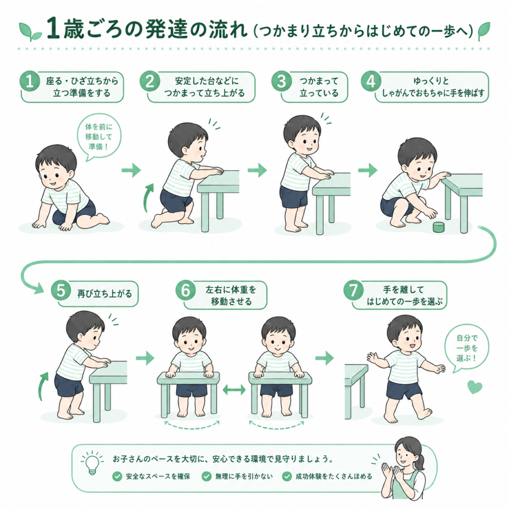 1歳ごろの発達の流れ