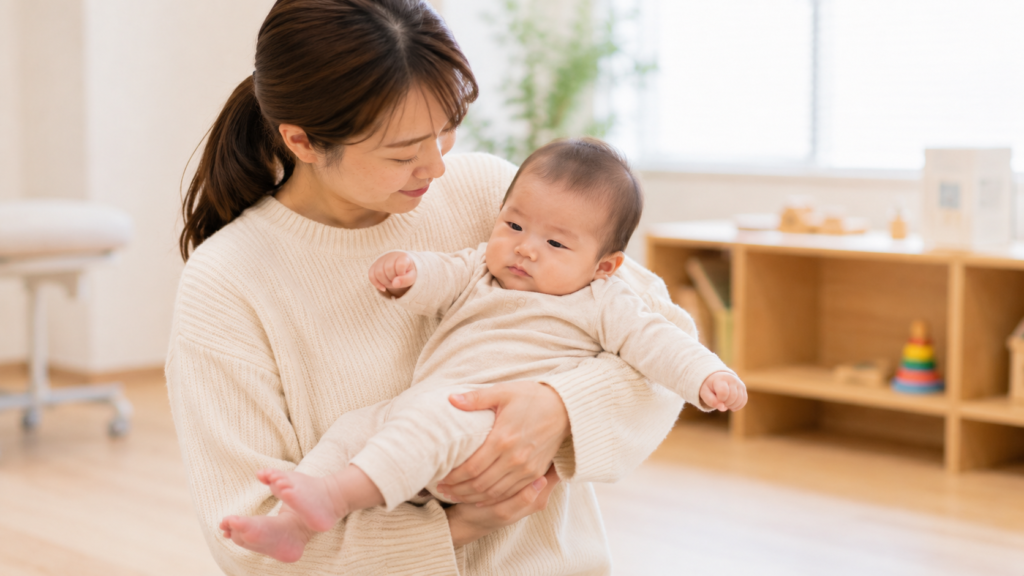 自宅での抱っこ