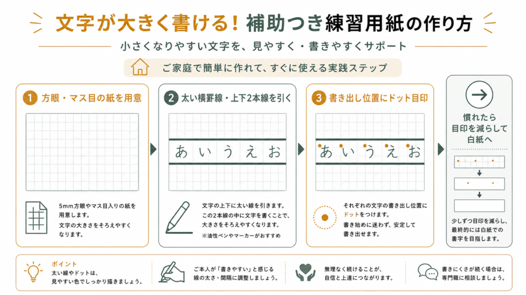 文字が上手にかけるコツ