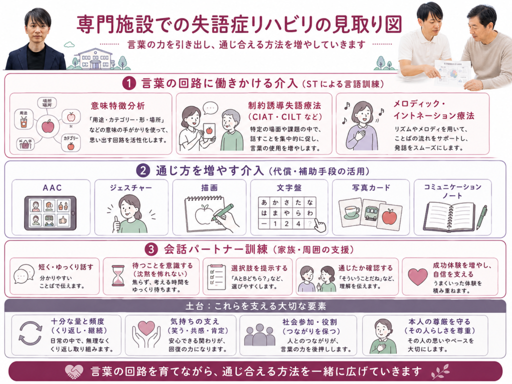 専門施設でできること失語症