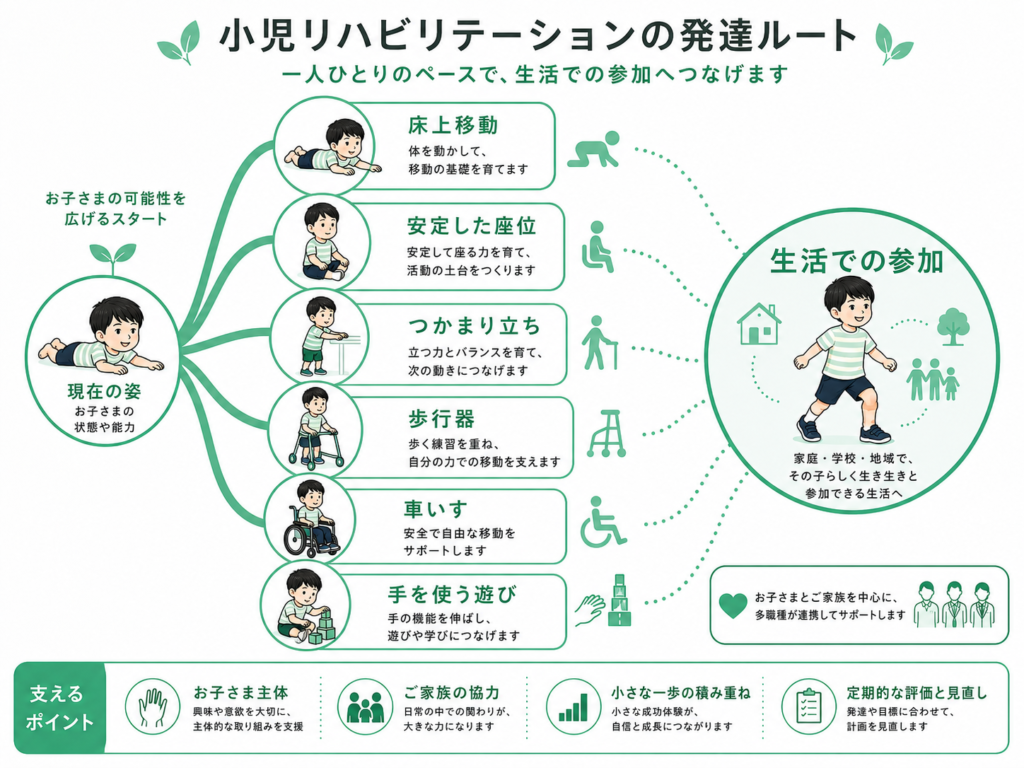 小児リハビリの発達ルート