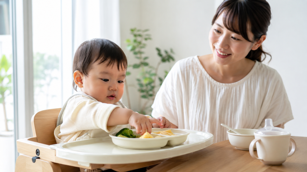 自宅での食事場面