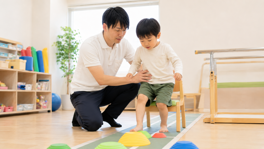 コーンを使用した歩行