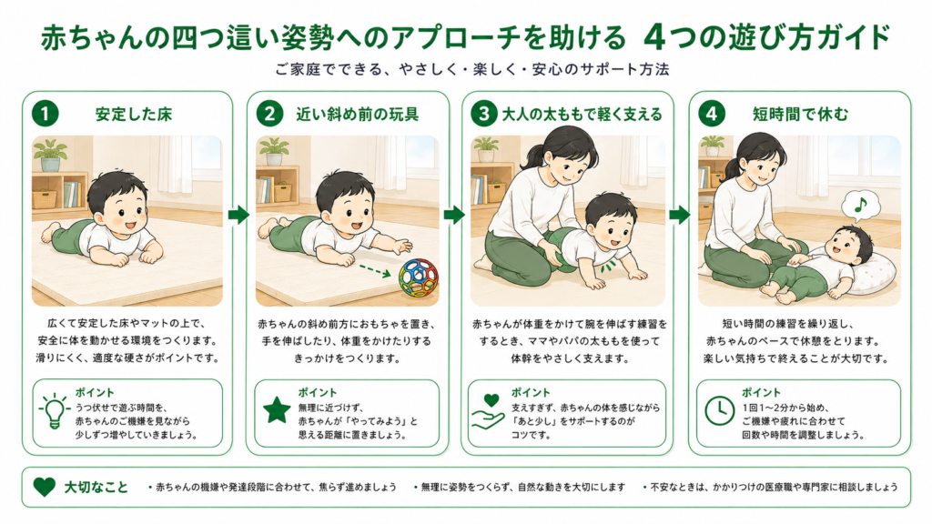 四つ這い姿勢へのアプローチ