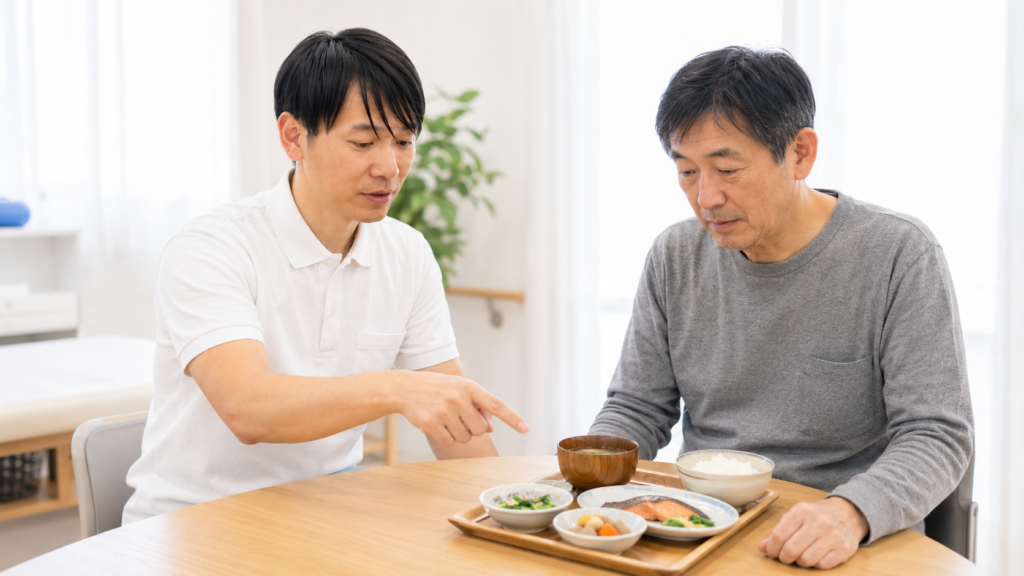 半側空間無視の配膳