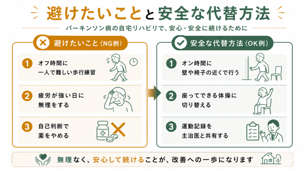自主トレで避けたいこと