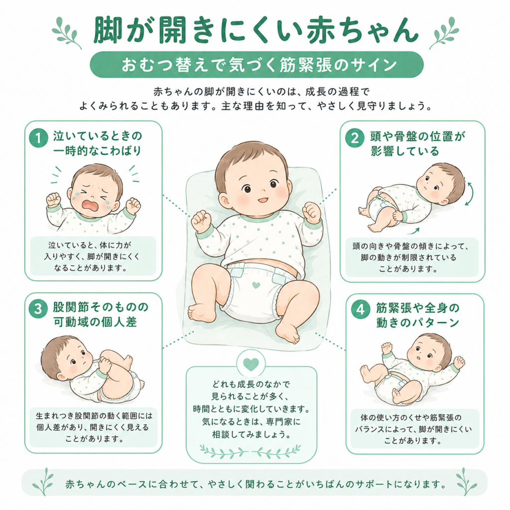 足が開きにくい赤ちゃん