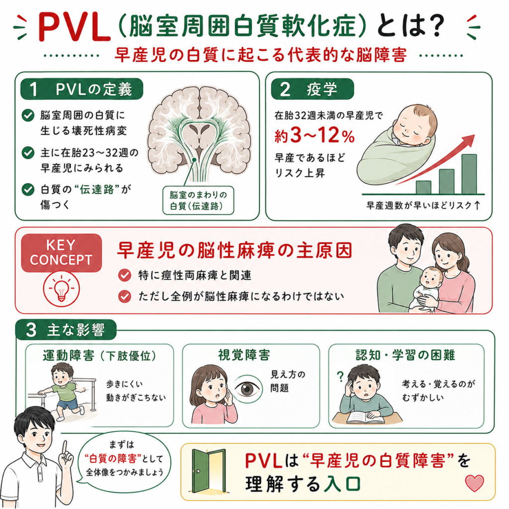 PVLとは？脳室周囲白質軟化症