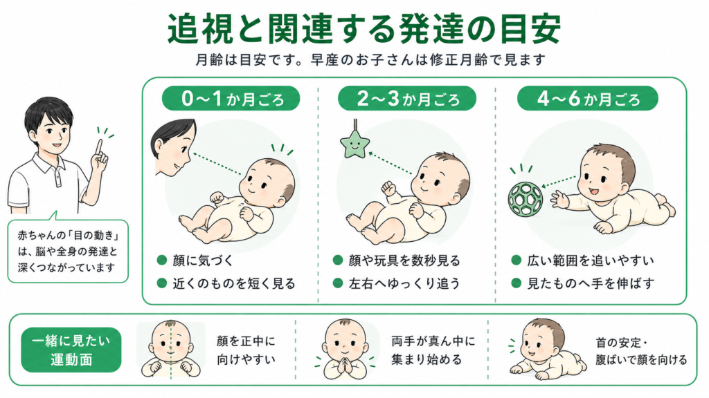 追視と関連する発達の目安
