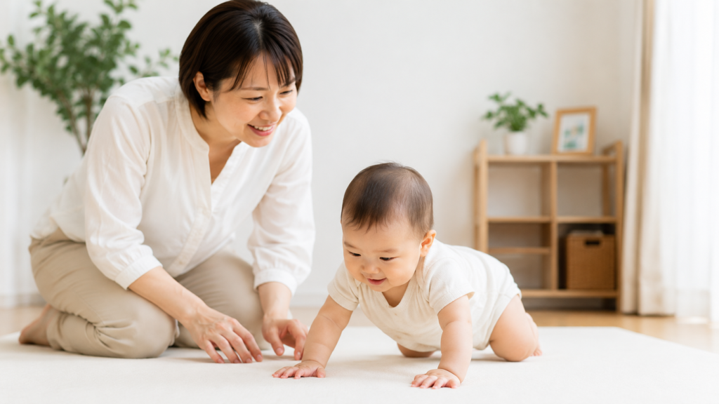 自宅での四つ這い