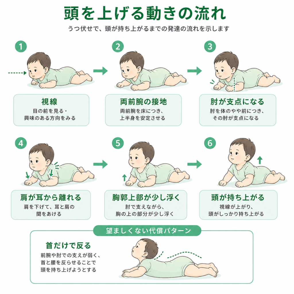 顎を上げるときの流れ