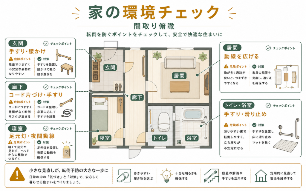 転倒予防の家環境チェック