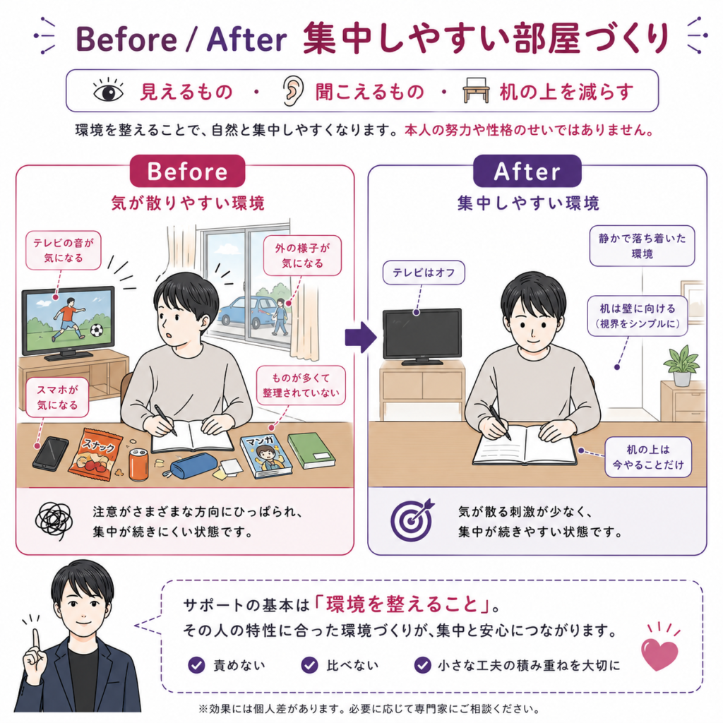 集中しやすい環境づくり