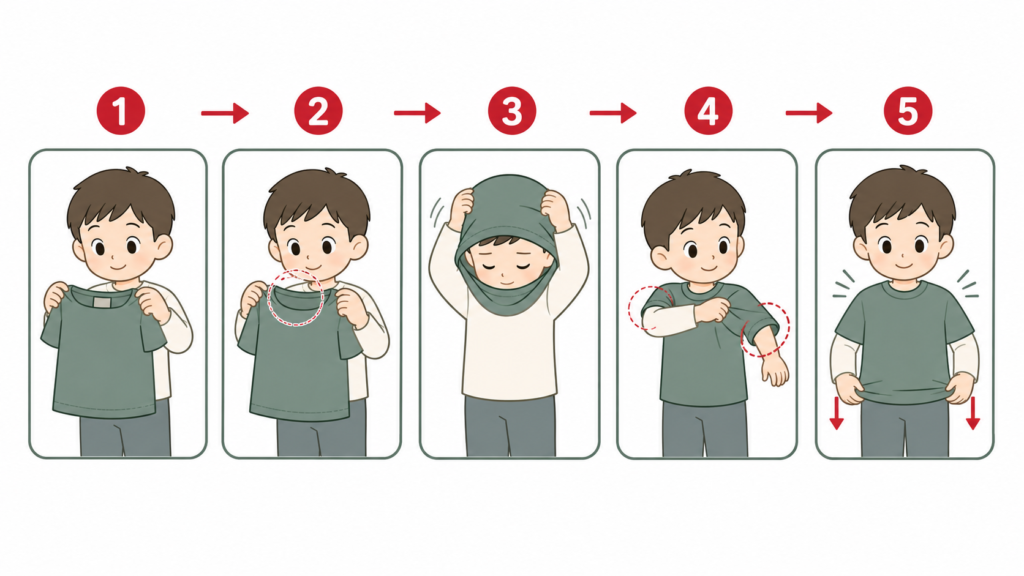 更衣ステップ