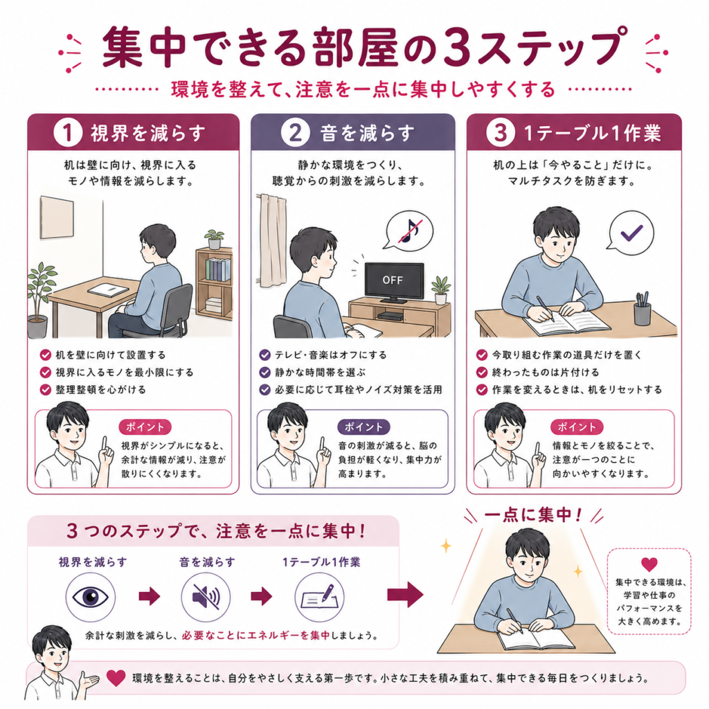 今日できる3つのステップ