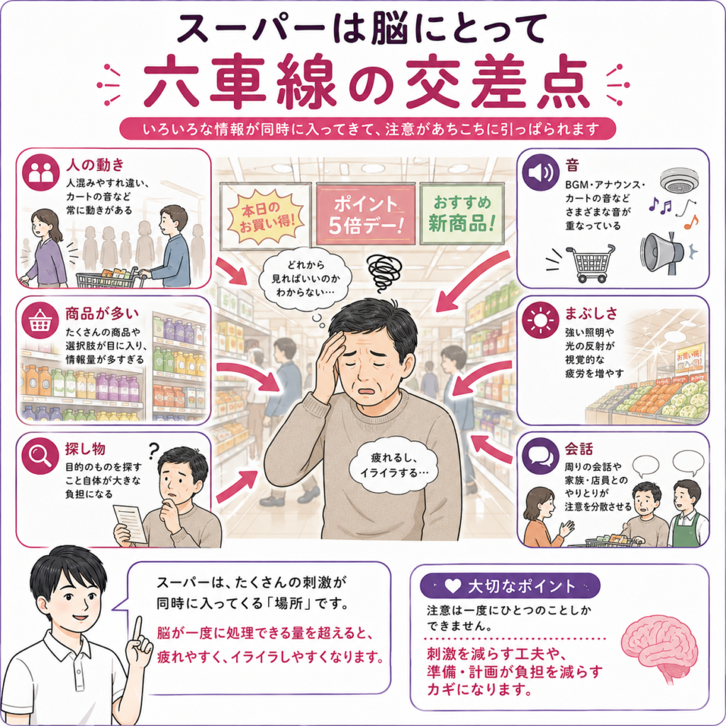 スーパーは大変