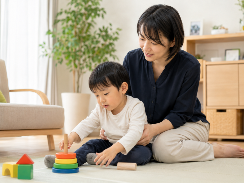 自宅での運動場面