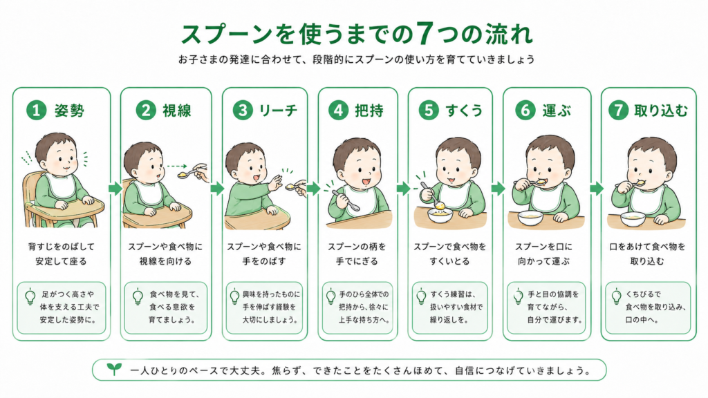 スプーンを使うまでの７つの流れ