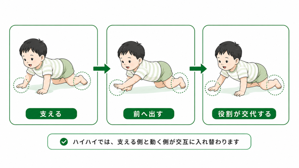 ハイハイの流れ