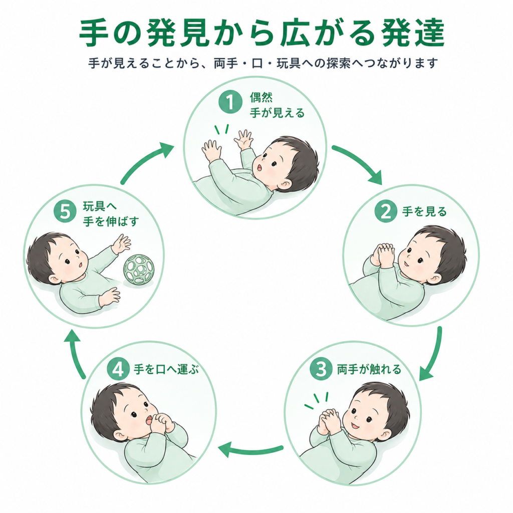 手の発見から広がる発達