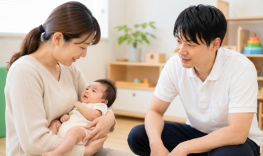 母親抱っこ