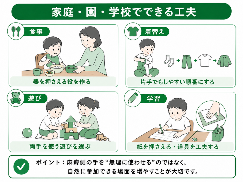 家庭・園・学校で出来る工夫