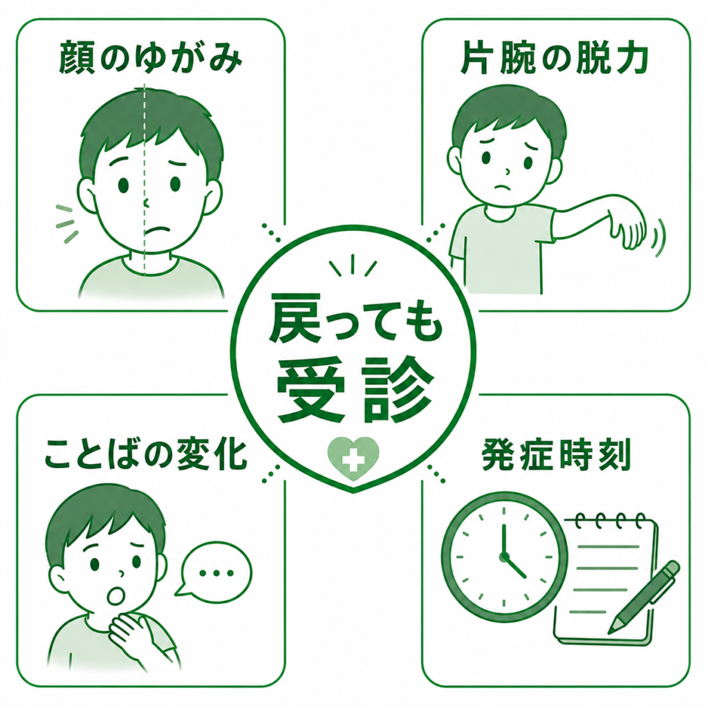 戻っても受診