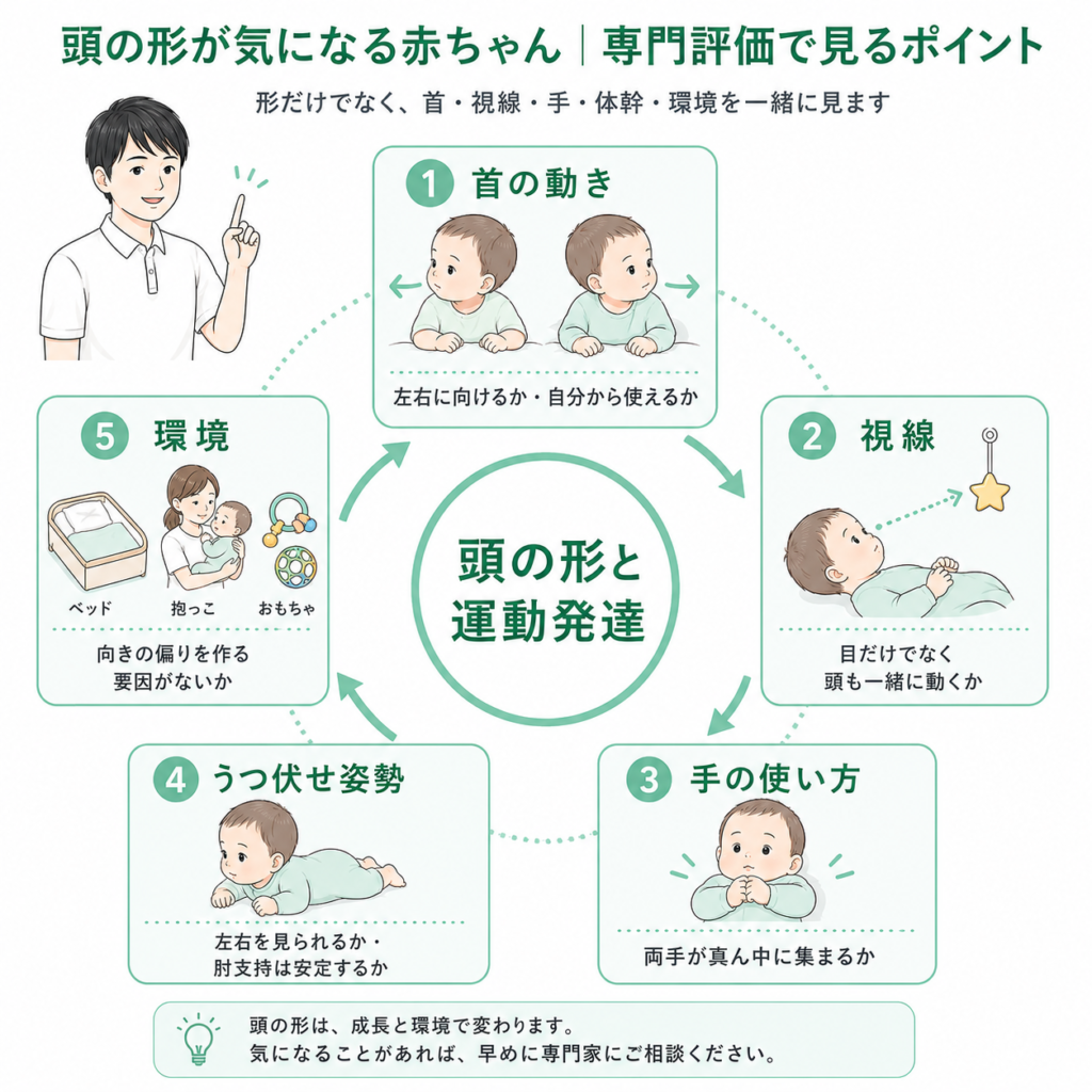 頭の形が気になる赤ちゃん　専門評価で見るポイント