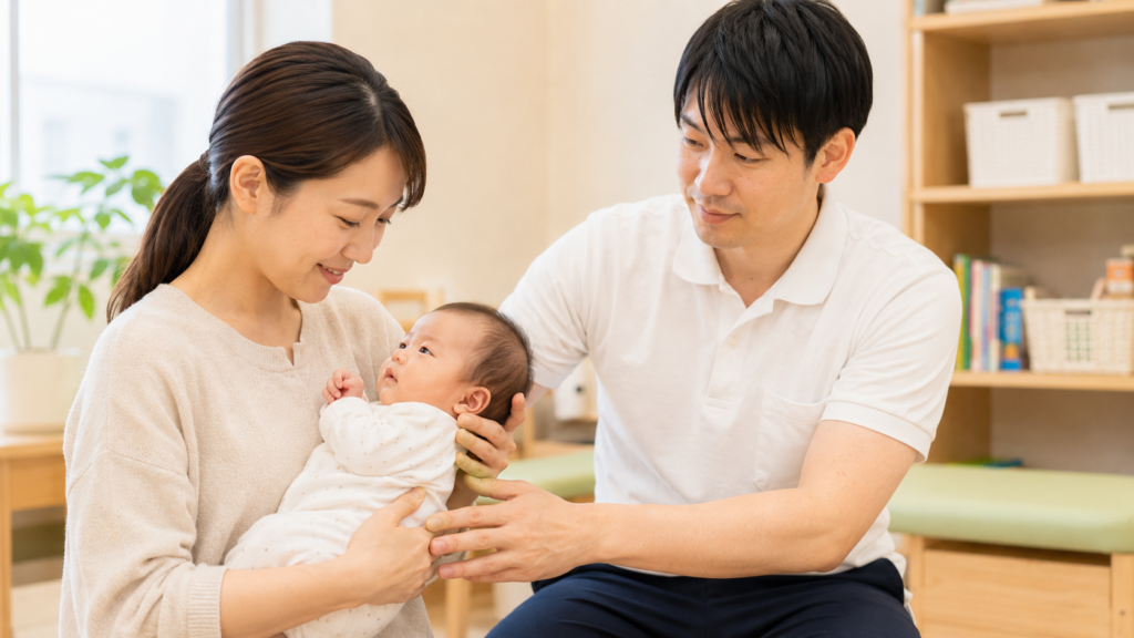 療法士と家族