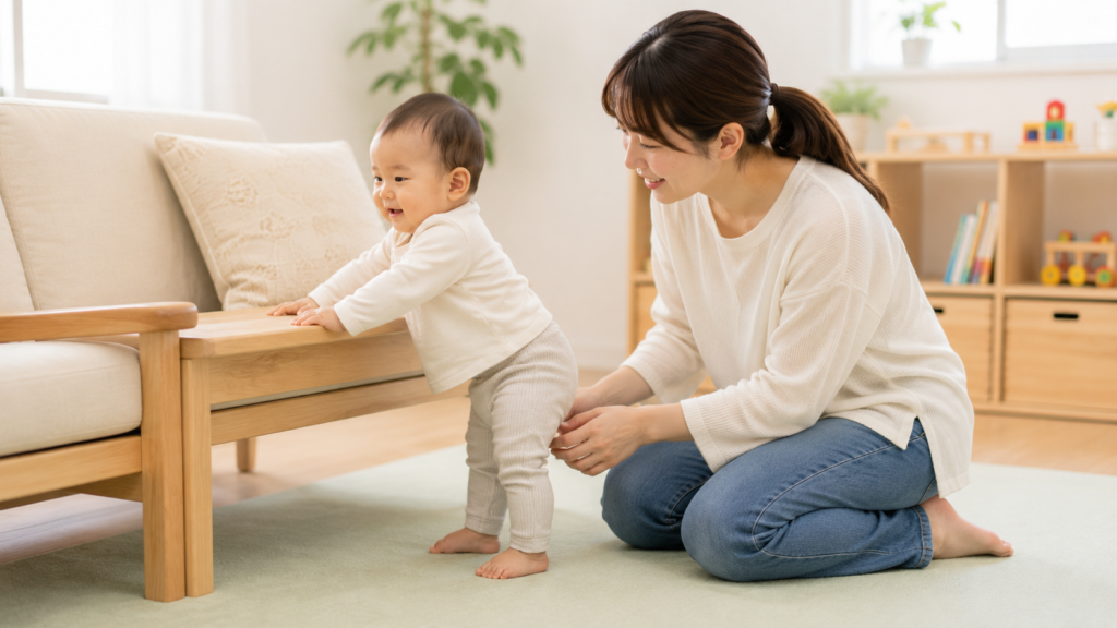 掴まり立ち