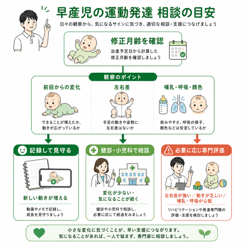 早産児の運動発達相談目安