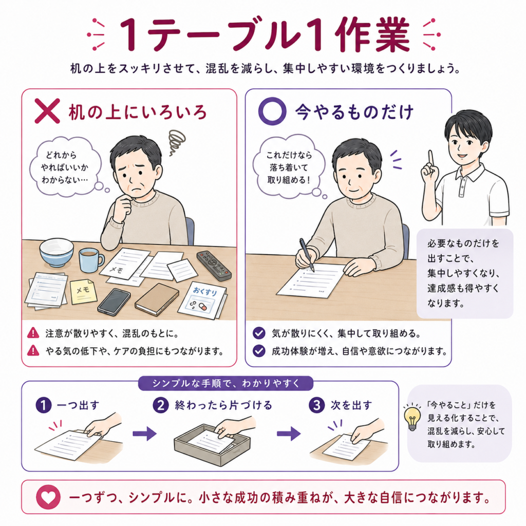 1テーブル1作業