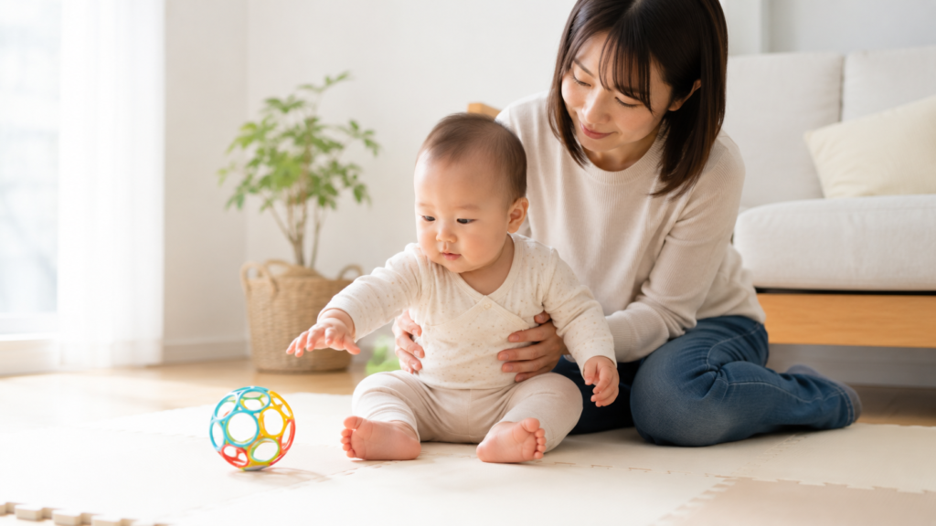 自宅での坐位訓練