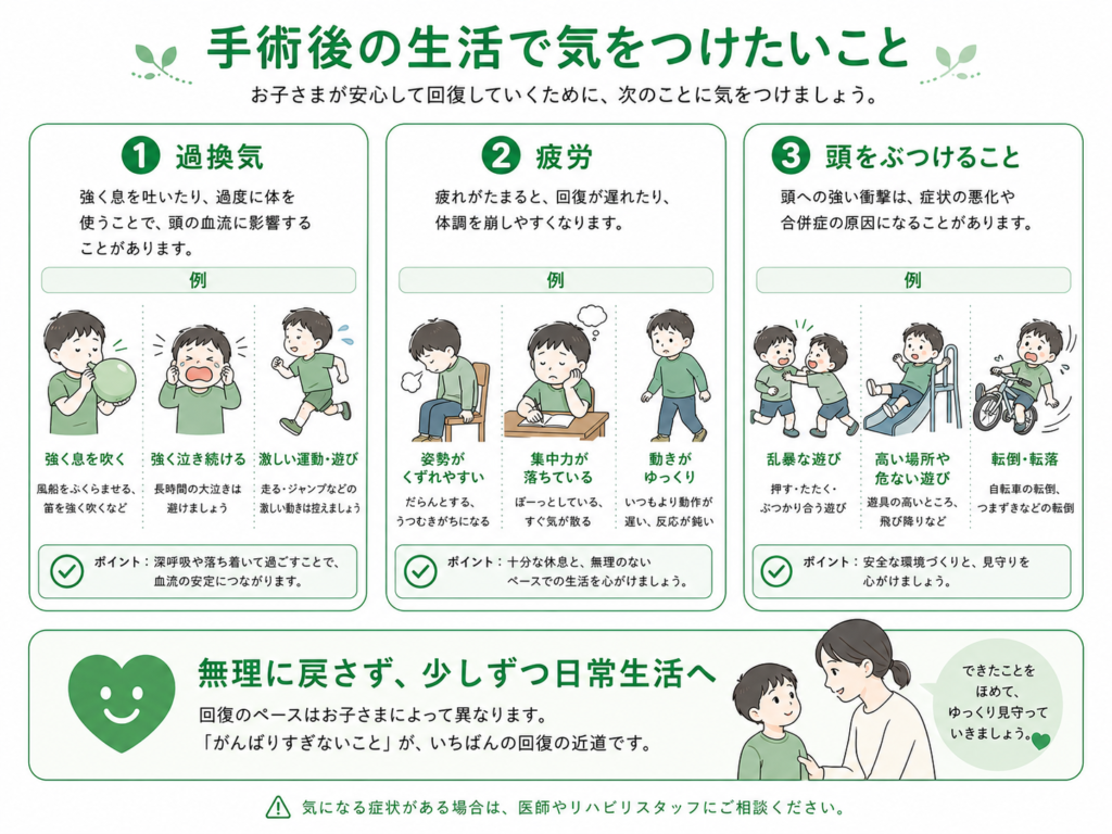 術後の生活で気を付けたいこと