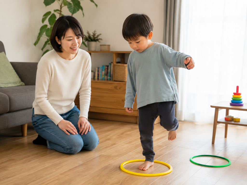 自宅での運動の様子