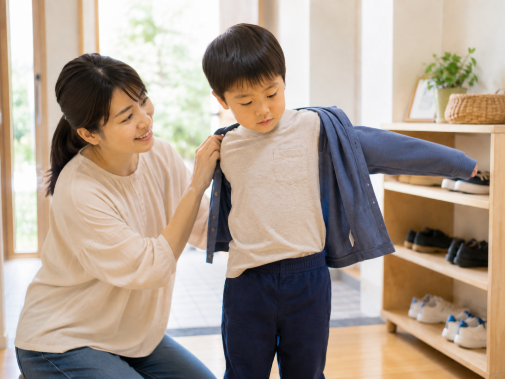 自宅での更衣