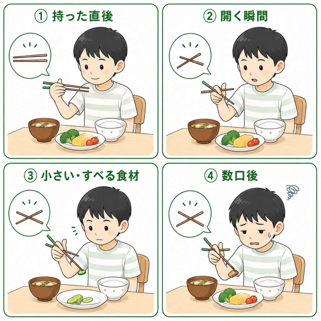 箸の持ち方4パターン