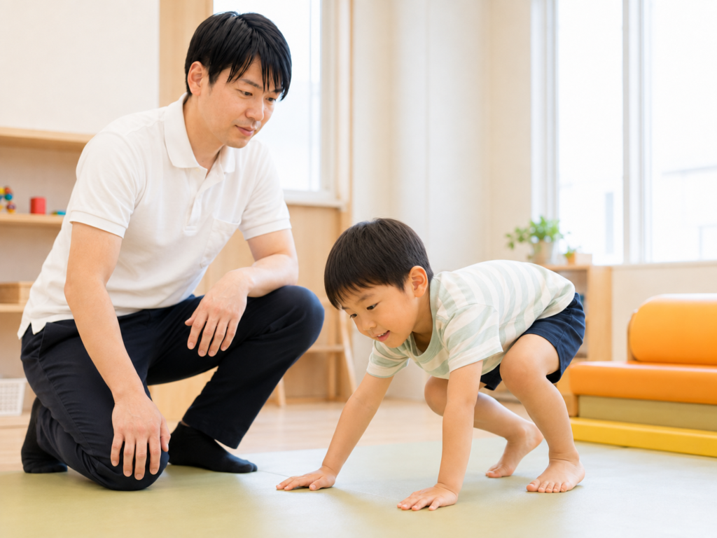 運動場面　立ち上がり