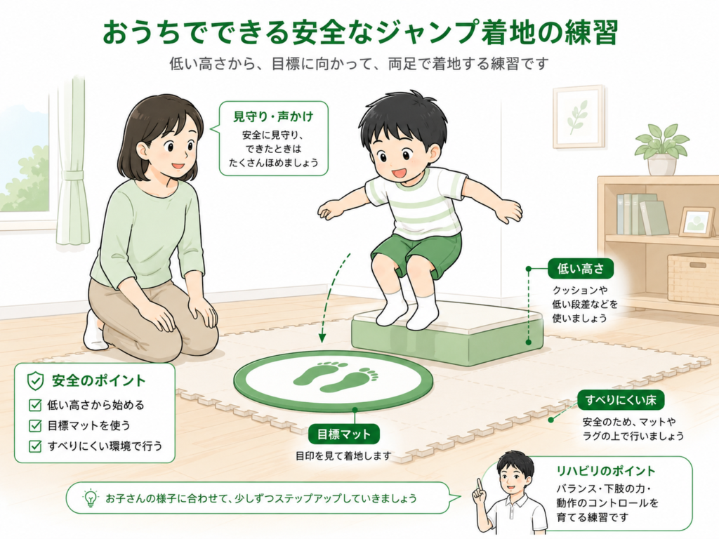 お家で出来る安全なジャンプの練習