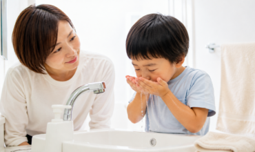 洗顔の様子