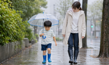 雨の日の歩行