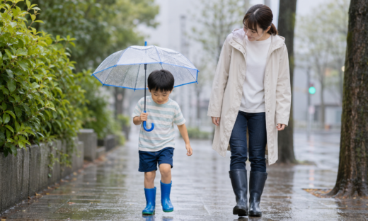 雨の日の歩行