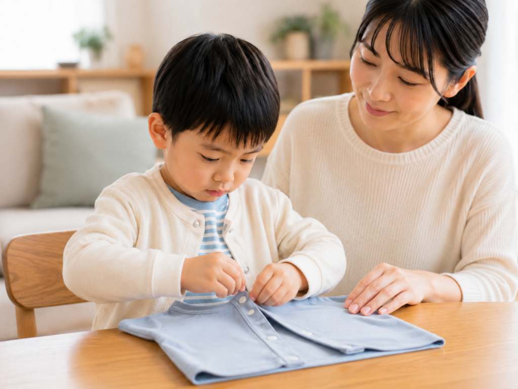 スナップボタンの練習