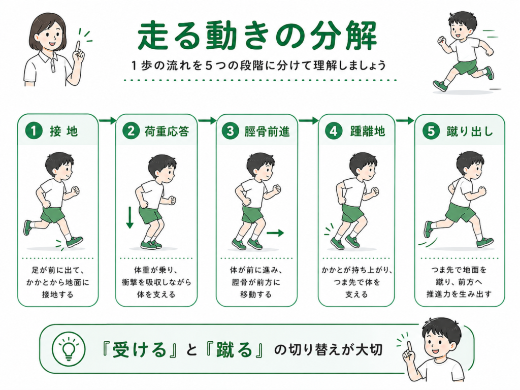 走る動きの分解